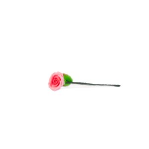 Rosa ros - Handgjord miniatyr (7 cm)