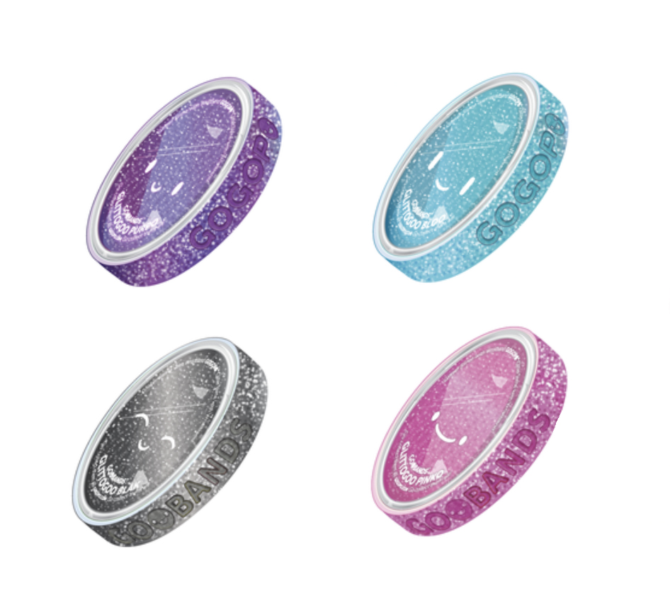 Burk med Glitter-Slime med matchande armband (varierande färger)