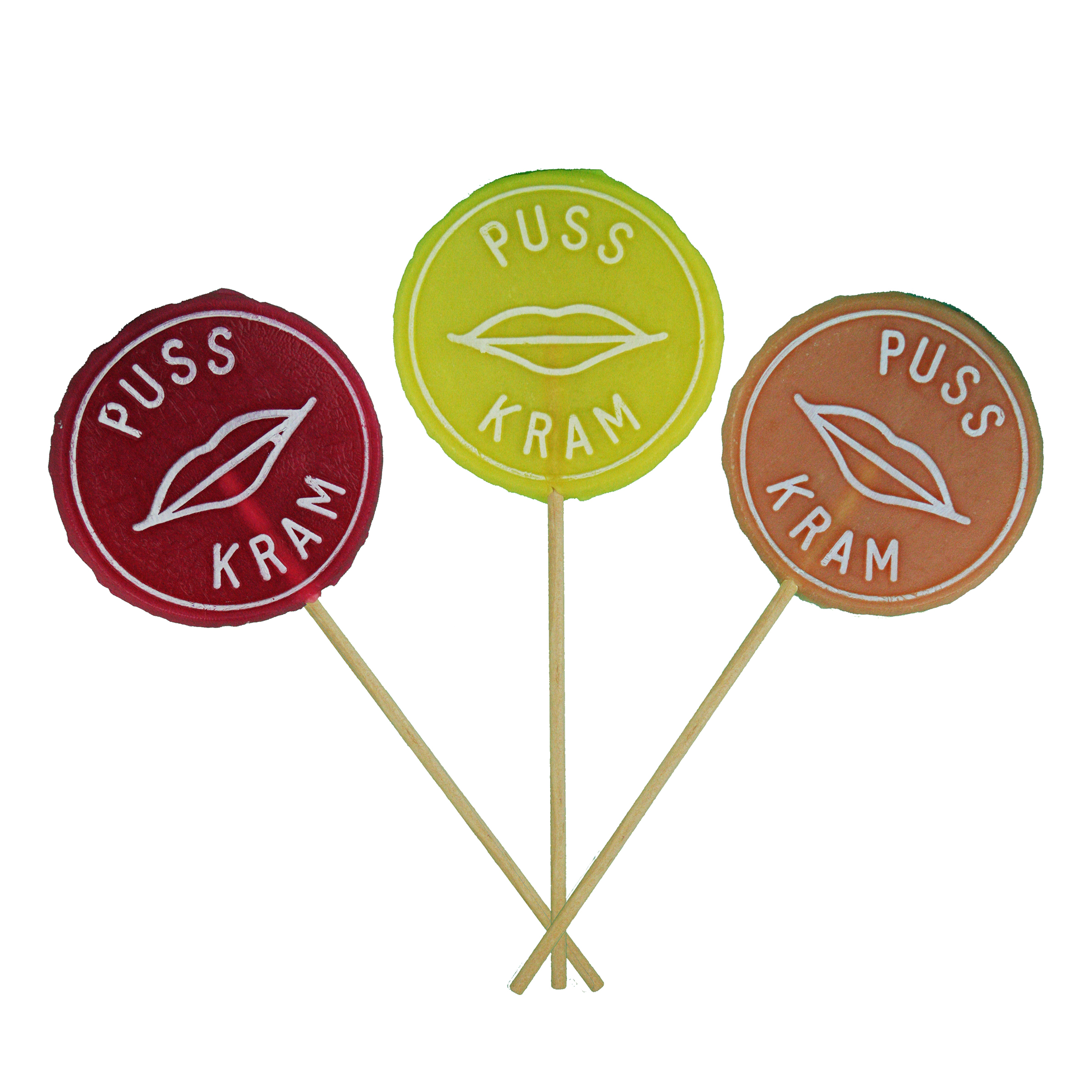 Gul kärleksklubba med smak av Citron - Puss &amp; Kram