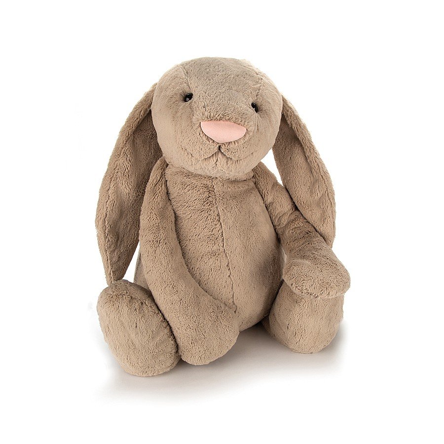 STOR beigefärgad kramgo kanin – 108 cm (Lyxprodukt)
