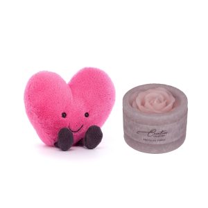 Rosa fluffiga Hjärtat och ljusrosa rosljus