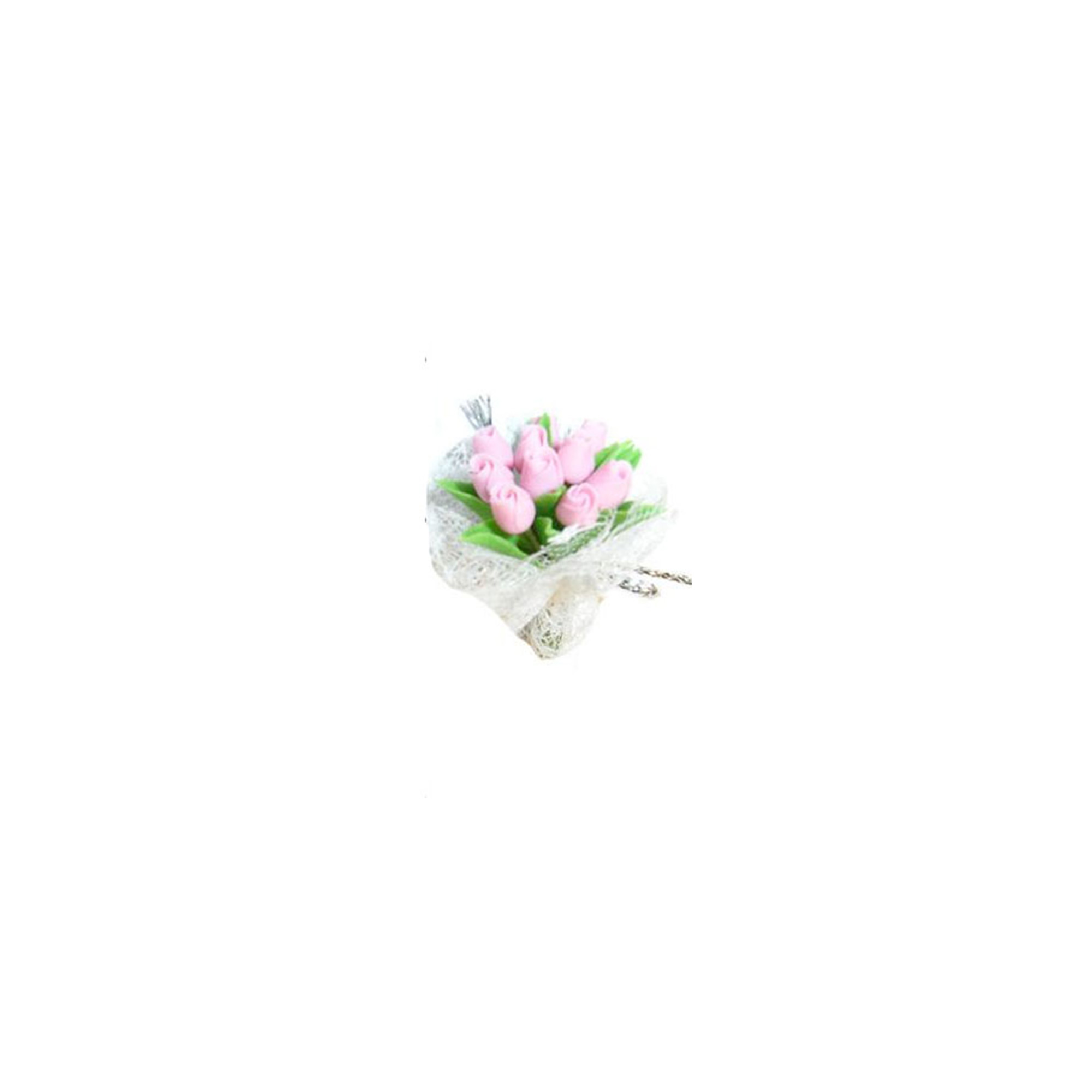 Rosa tulpanbukett i miniatyr