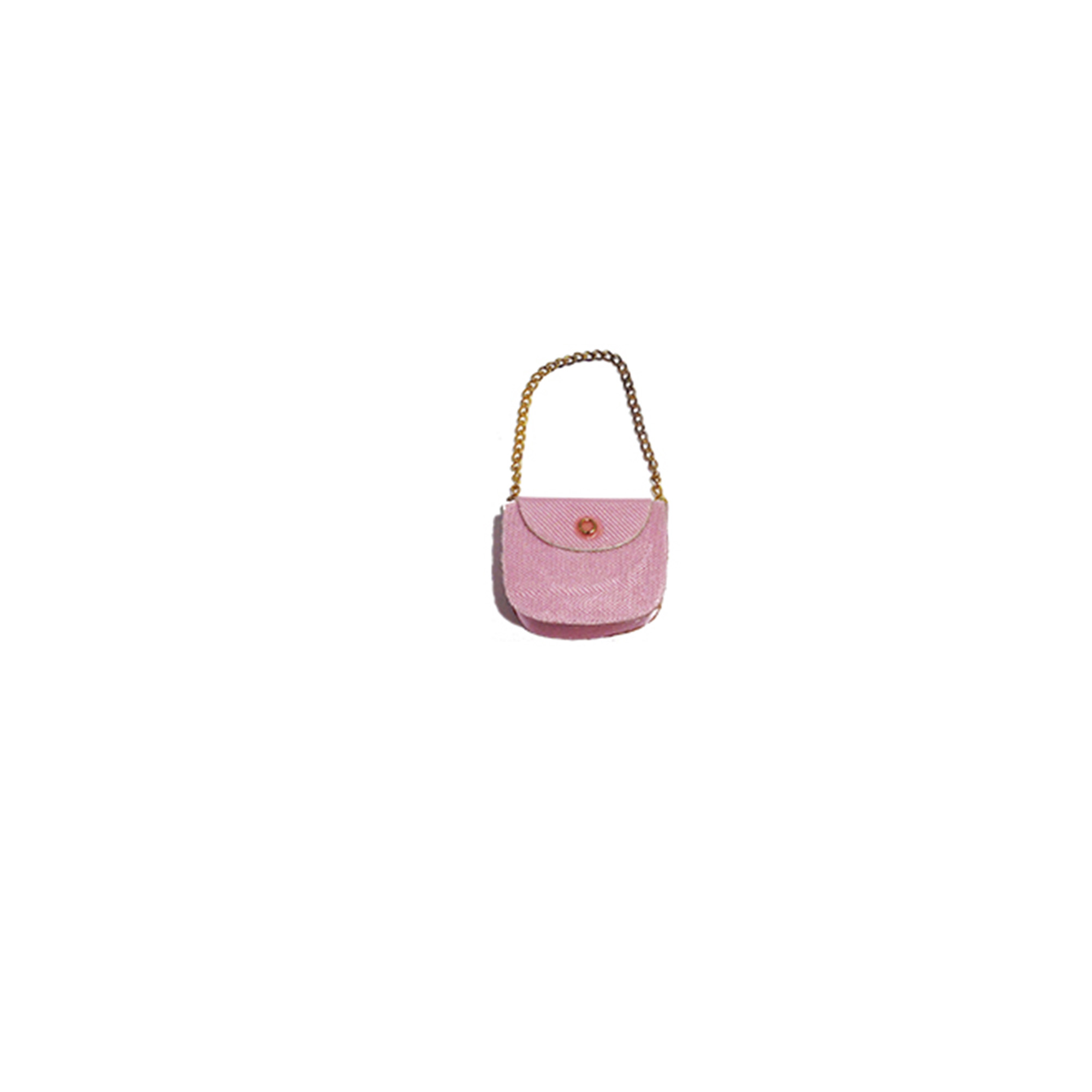 Rosa retro handväska i miniatyr