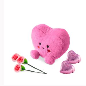 Rosa hjärtats omtänksamma rosa hälsning