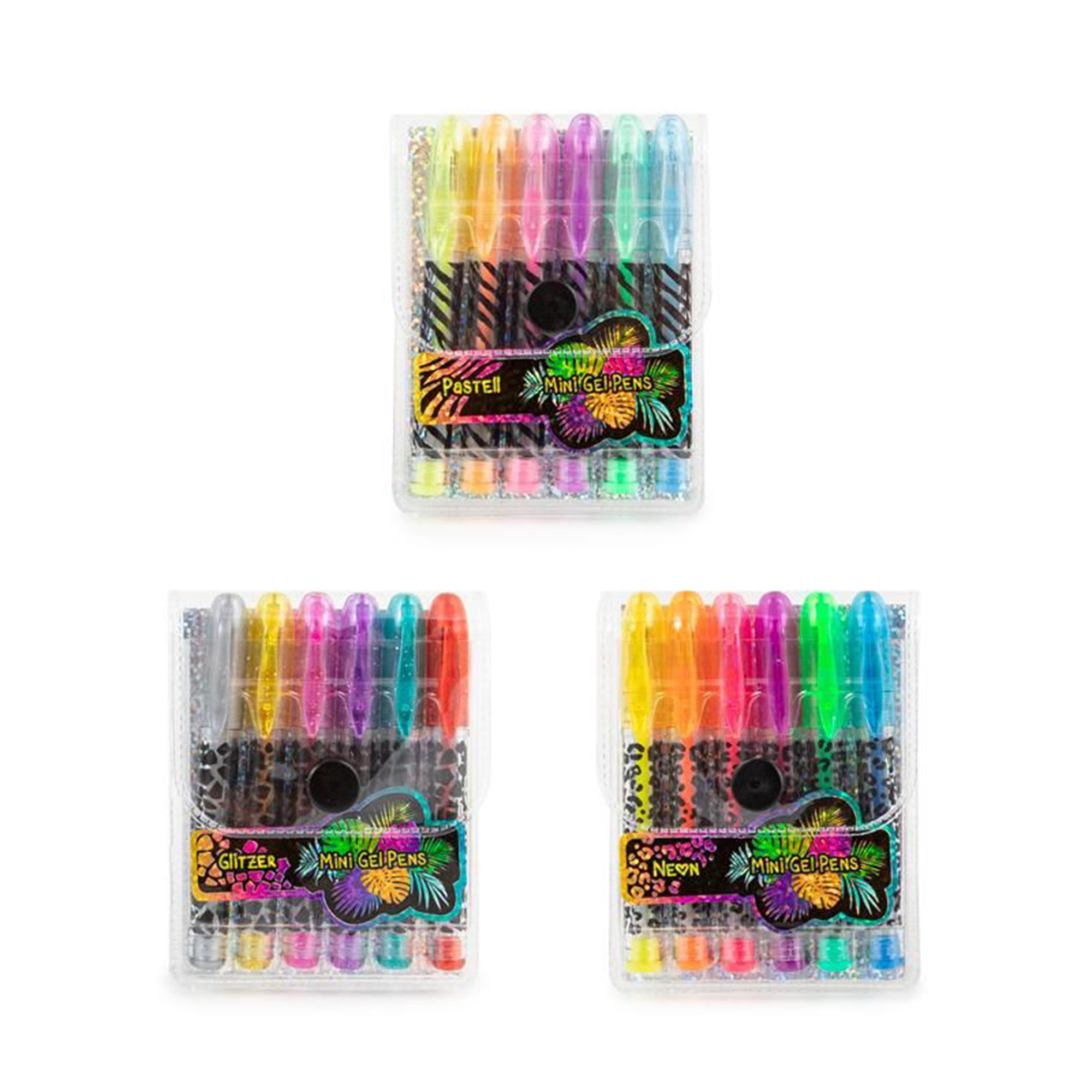 Mini-Gelpennor med coolt fodral (6 st pennor)
