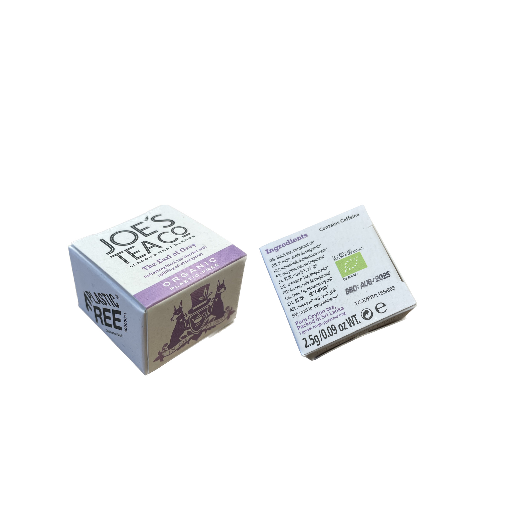 Joes Tea - The Earl of Grey tea (1 påse 2g i liten låda)