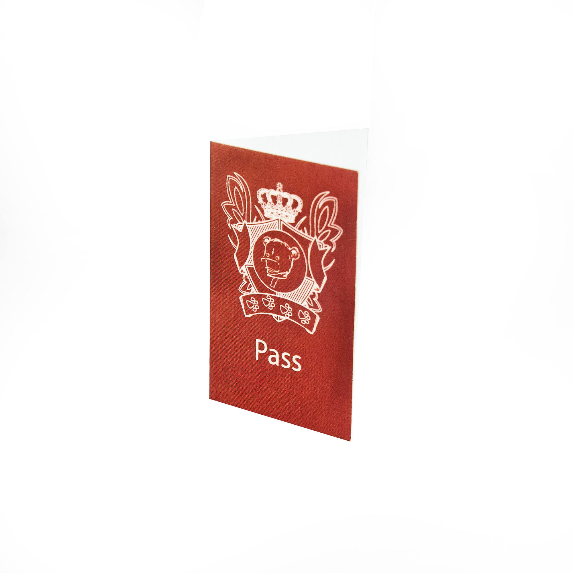 Nalle-Pass i miniatyr - utan text och namn